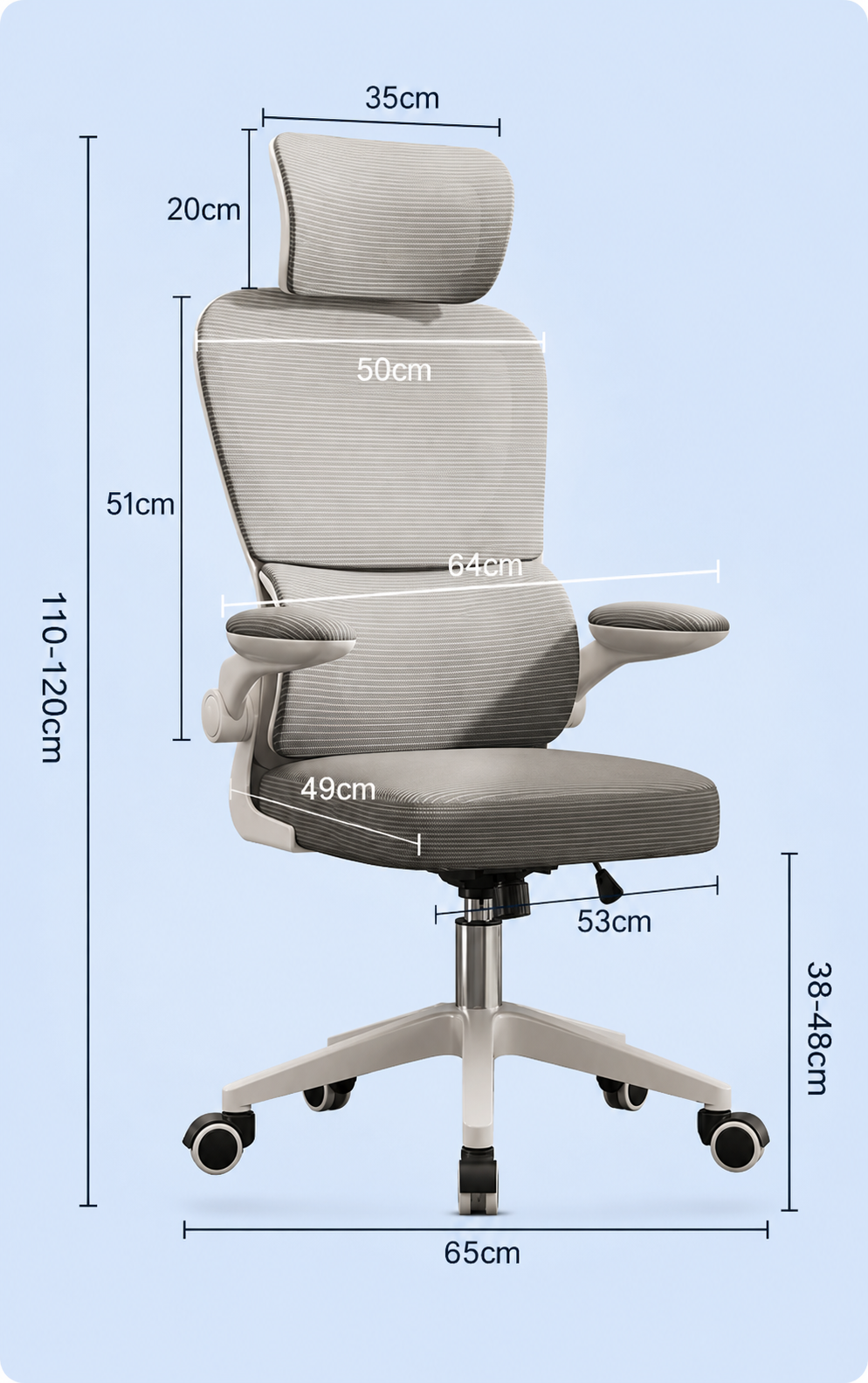 Cadeira Ergonômica Premium com Apoio de Cabeça